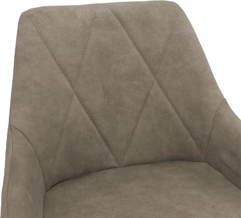 Karrige për bar Empower metal këmbë të zeza-stof ngjyrë gri-kafe antike