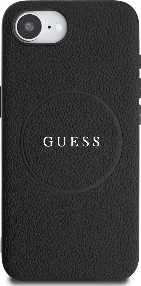 Mbështjellës, Guess, PU Grained Classic Logo, MagSafe, për iPhone 16e 6.1", i zi