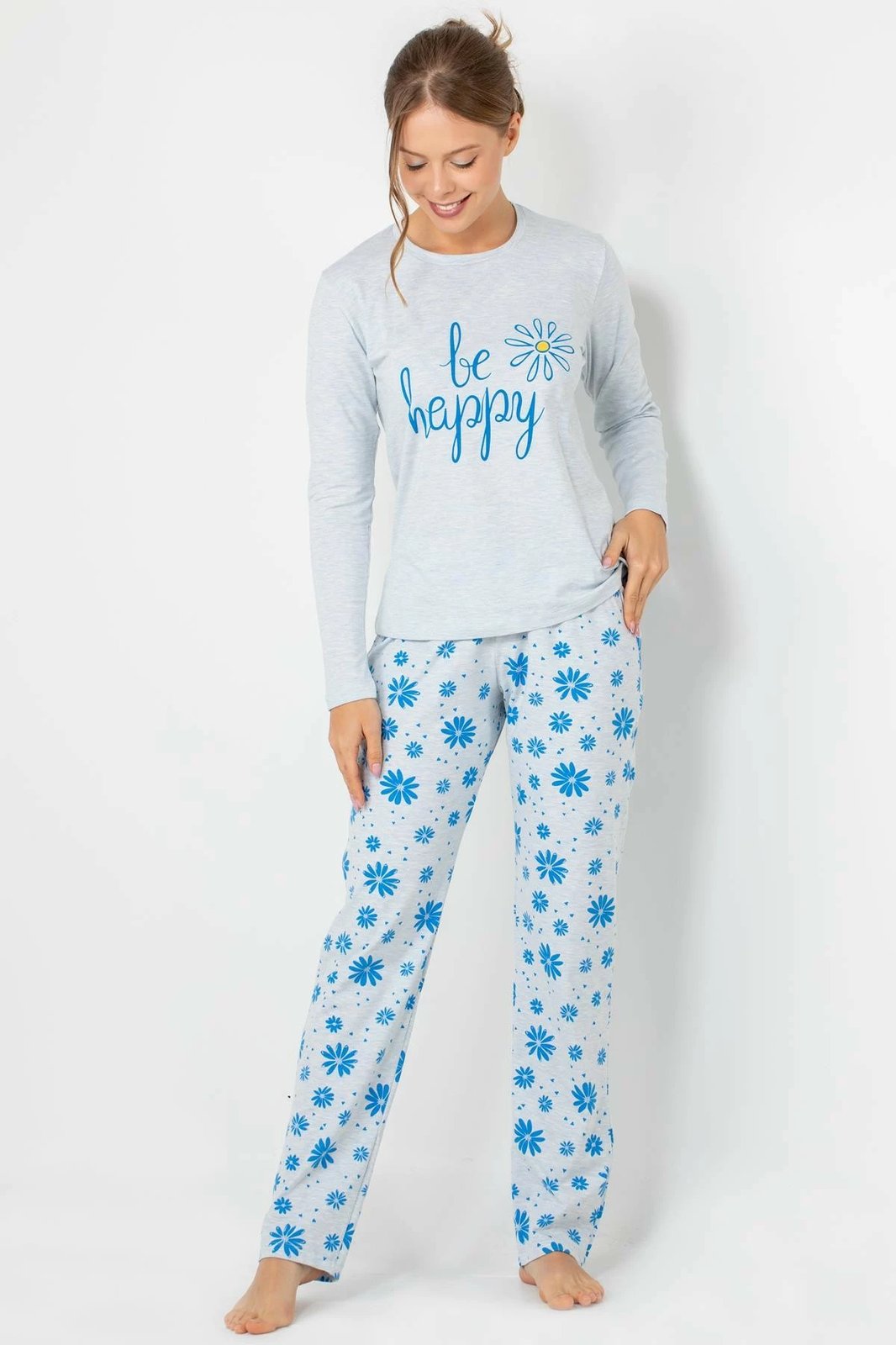 Set pizhamash për gra, Jumeon, 002-000816, blu, marl