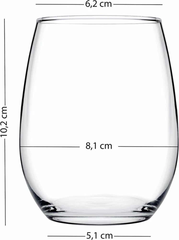 Set gotash xhami (4 copë), Hermia Concept, Astoria 350, transparent