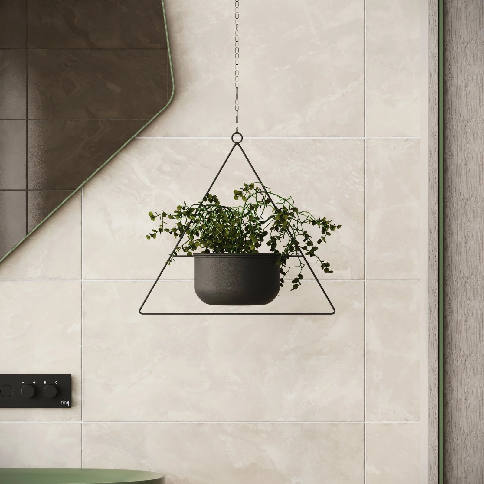 Saksia dekorative Aberto Design, harpusta, e zezë