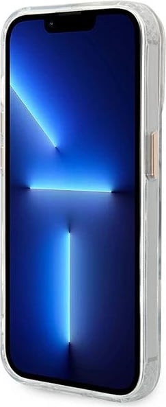 Mbështjellës Guess Metal Outline Magsafe për iPhone 14 Pro Max 6.7", Transparent/Gold