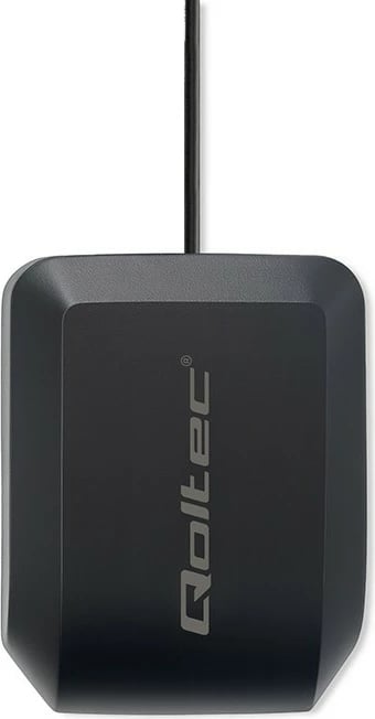 Antenë GPS/GLONASS mobile, Qoltec 57054, omnidireksionale, 28 dBi, 50 Ω, FAKRA, bazë magnetike, e zezë