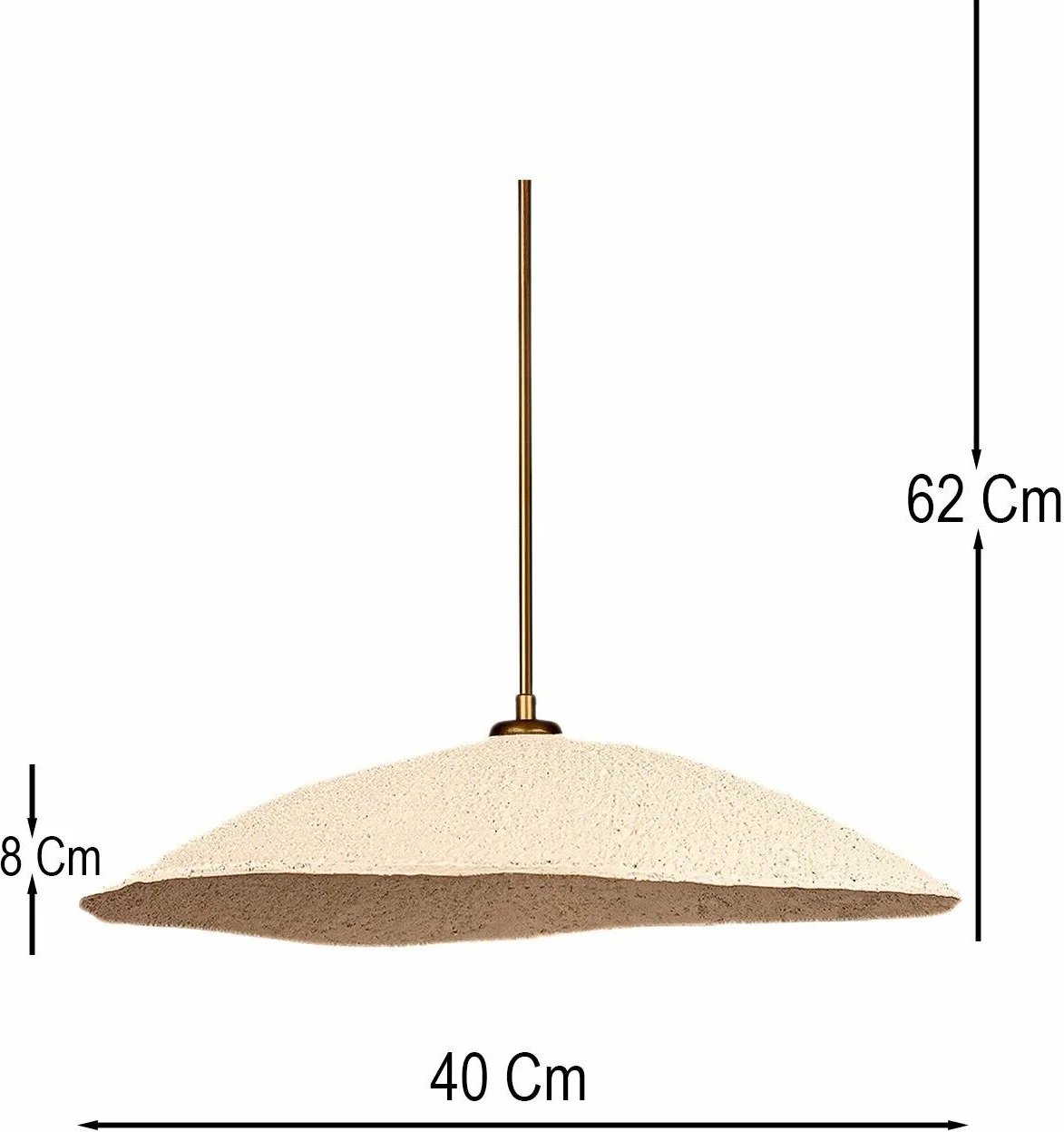 Llambë tavani Opviq, BK183, ngjyrë ari dhe ecru, lartësi e rregullueshme