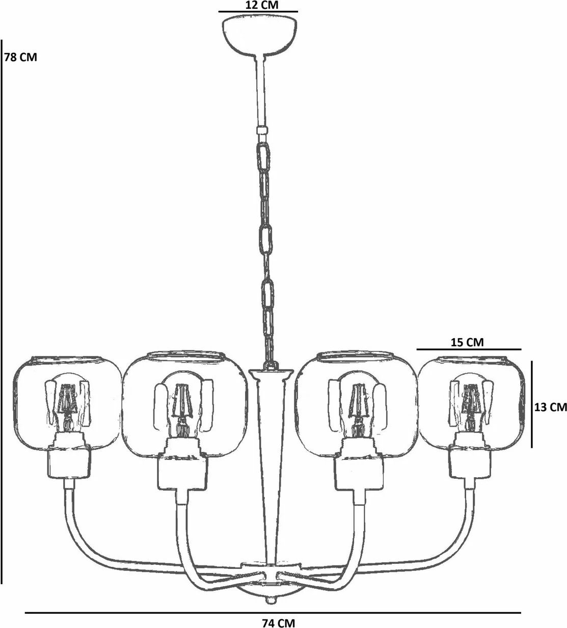 Llambadar Opviq, 8984-4, ngjyrë mjaltë dhe ari