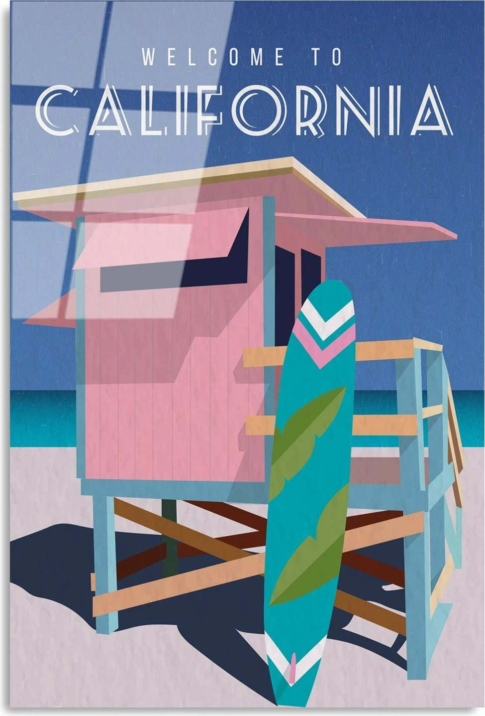 Pikturë dekorative prej xhami të temperuar, shumëngjyrëshe, UV-1013, 30x45cm