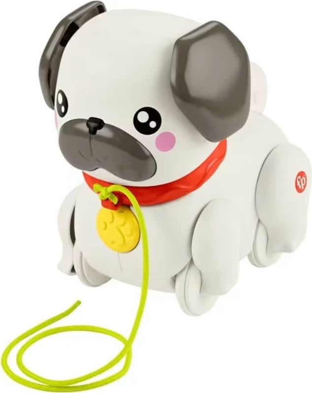 Figurinë tërheqëse Fisher Price Pets Spacerowy Mopsik HTW94, plastikë, kafe/krem