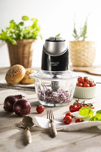 Grirës kuzhine, Adler AD 4082, tas qelqi 1.2L, 4 tehe inoksi, 2 shpejtësi, 300W