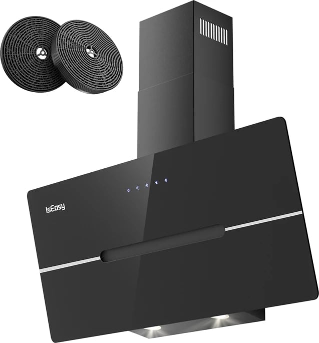 Aspirator kuzhine IsEasy TV5290D4-CC-I2, me panel të zi, 524 m³/h