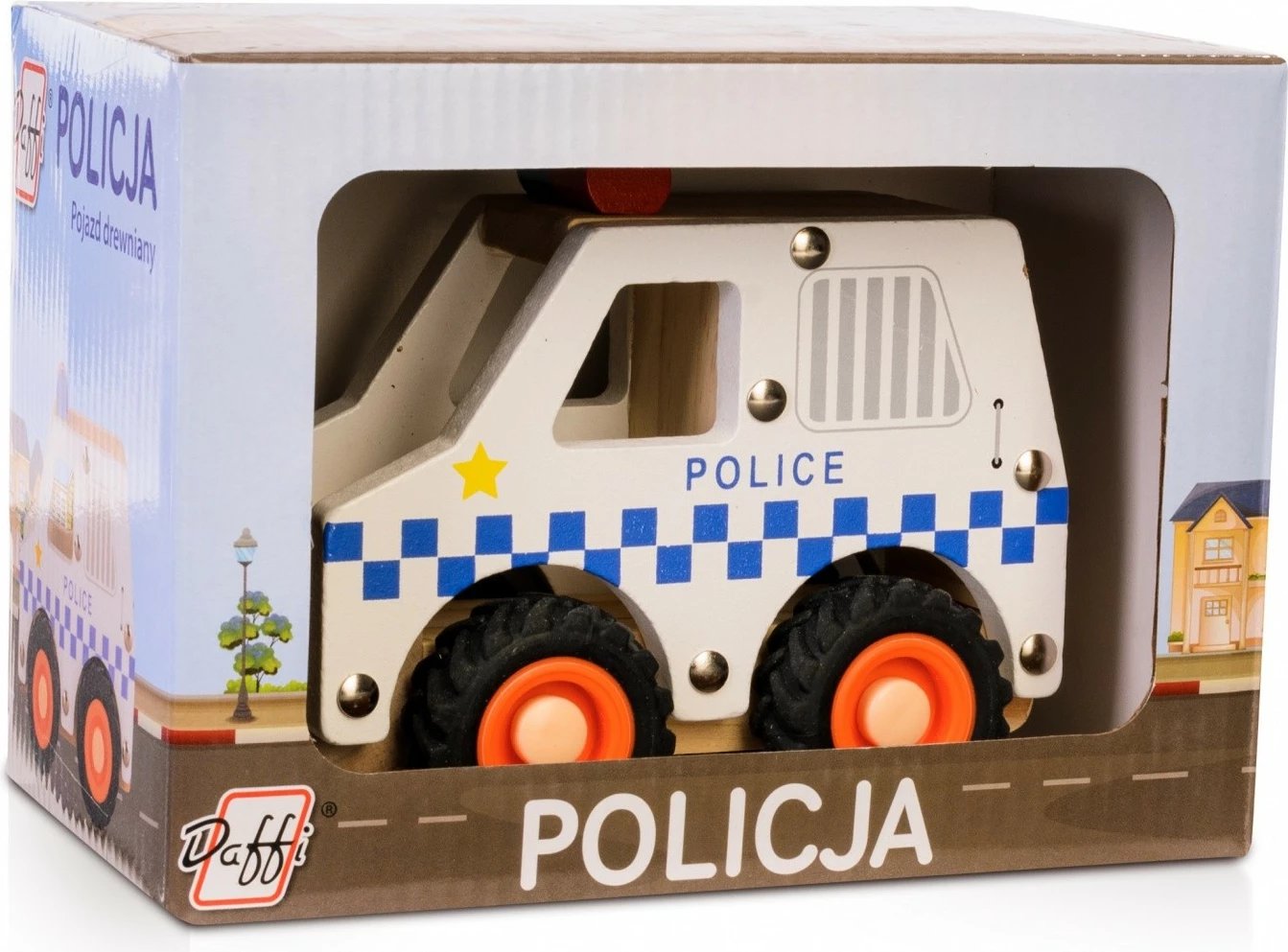 Veture lodër policie prej druri Daffi D-134, multikolor
