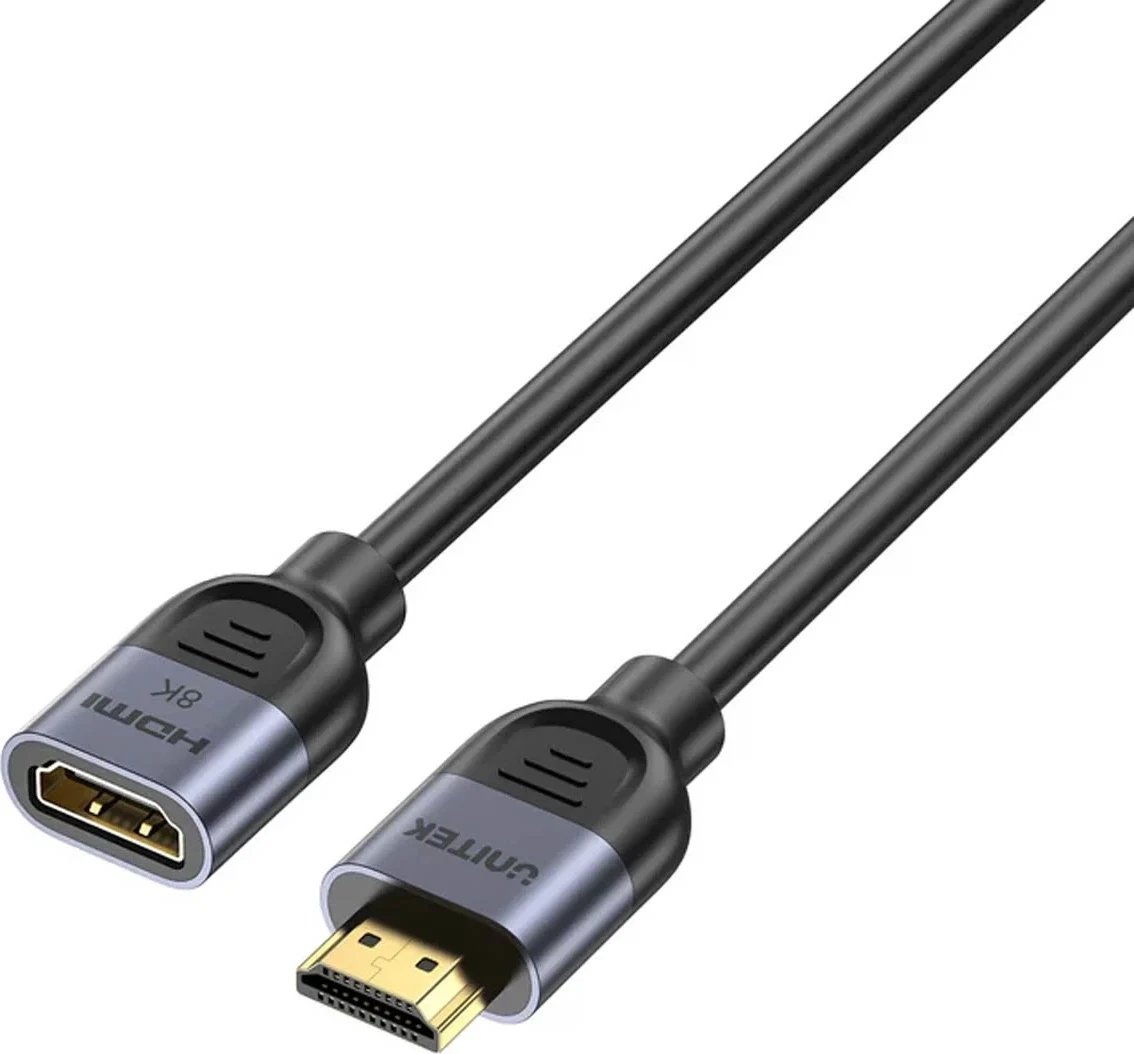 Kabllo zgjatëse HDMI Unitek, 2.1, 8K, 2m, argjendtë-zi