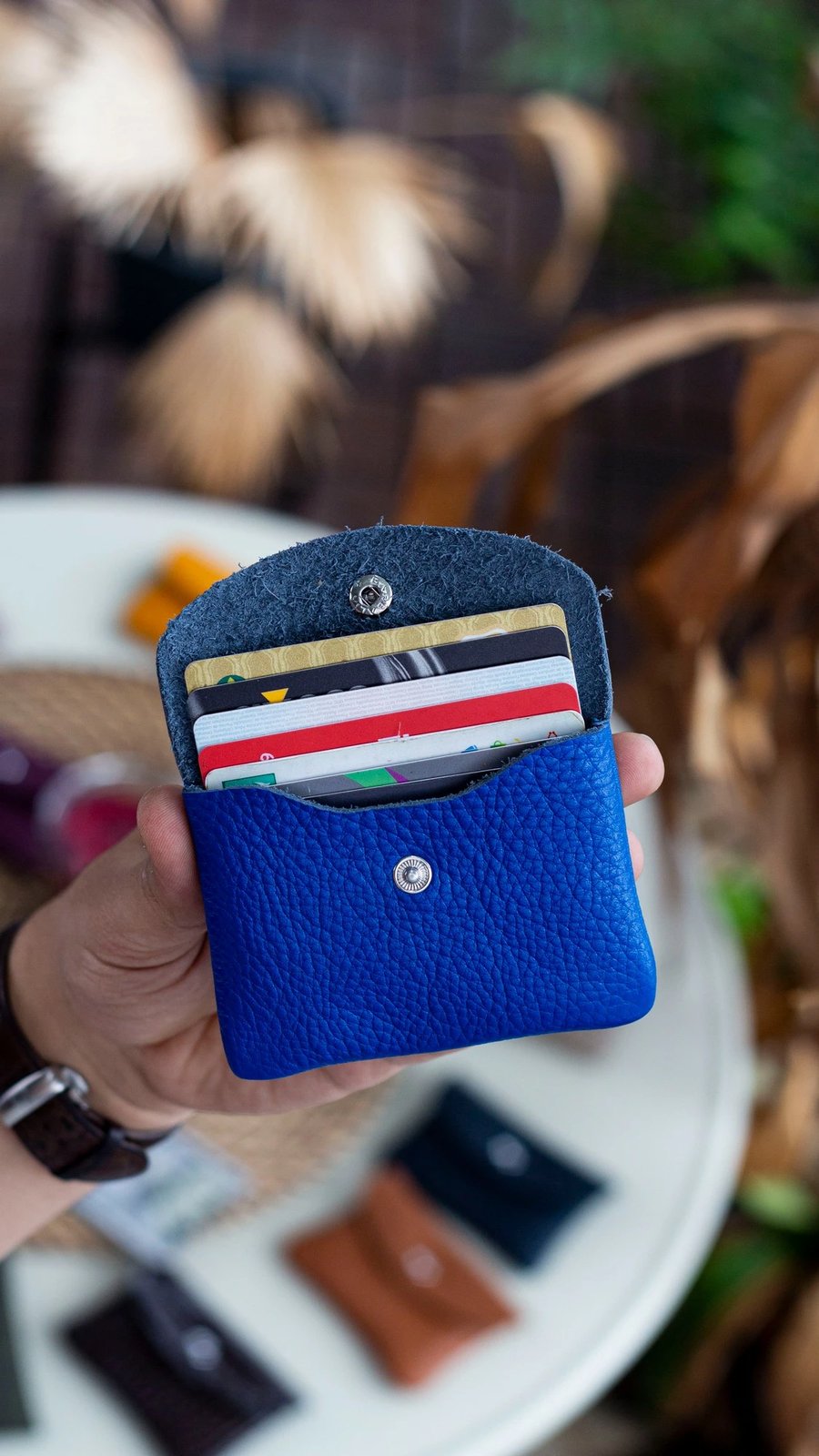 Mbajtës kartelash Zoozie Bags, Murcia, ngjyrë sax blue