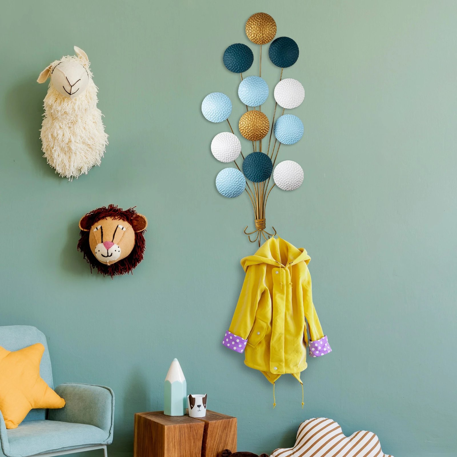 Aksesor dekorativ metalik për mur Wallity, Speckle, shumëngjyrësh, 50x100x4cm