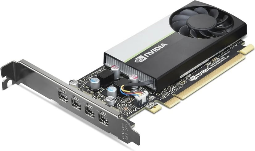 Kartelë grafike Lenovo NVIDIA T1000 4GB GDDR6, Low-Profile, 4x Mini DP, e zezë/argjendtë