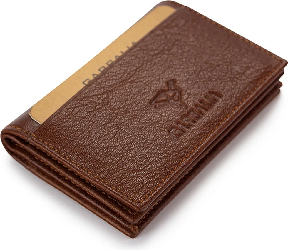 Portofol për burra, lëkurë natyrale, ngjyrë tan, Zoozie Bags, Vera