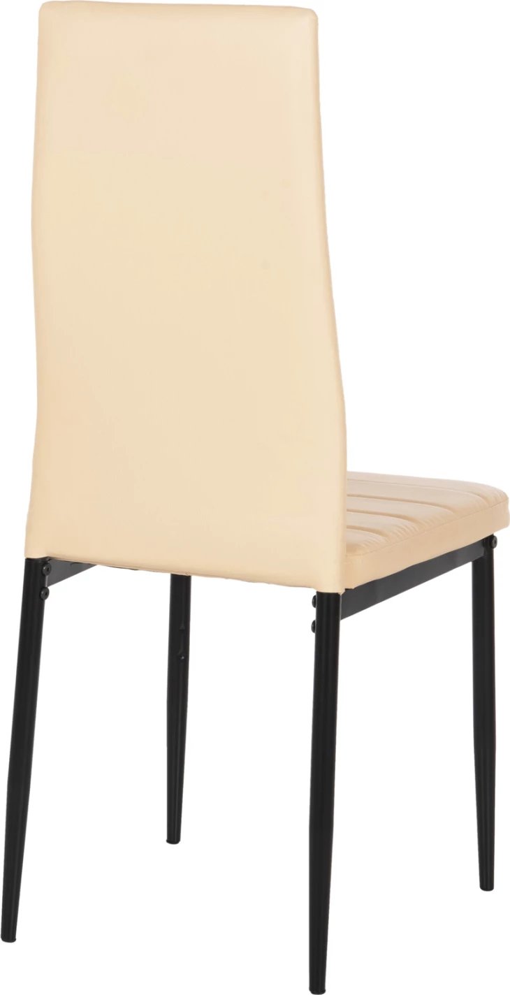 Karrige metalike Lady FH0037.25 PU kapuçino me kornizë metalike K/D 40x48x95 cm, set prej 4 copë