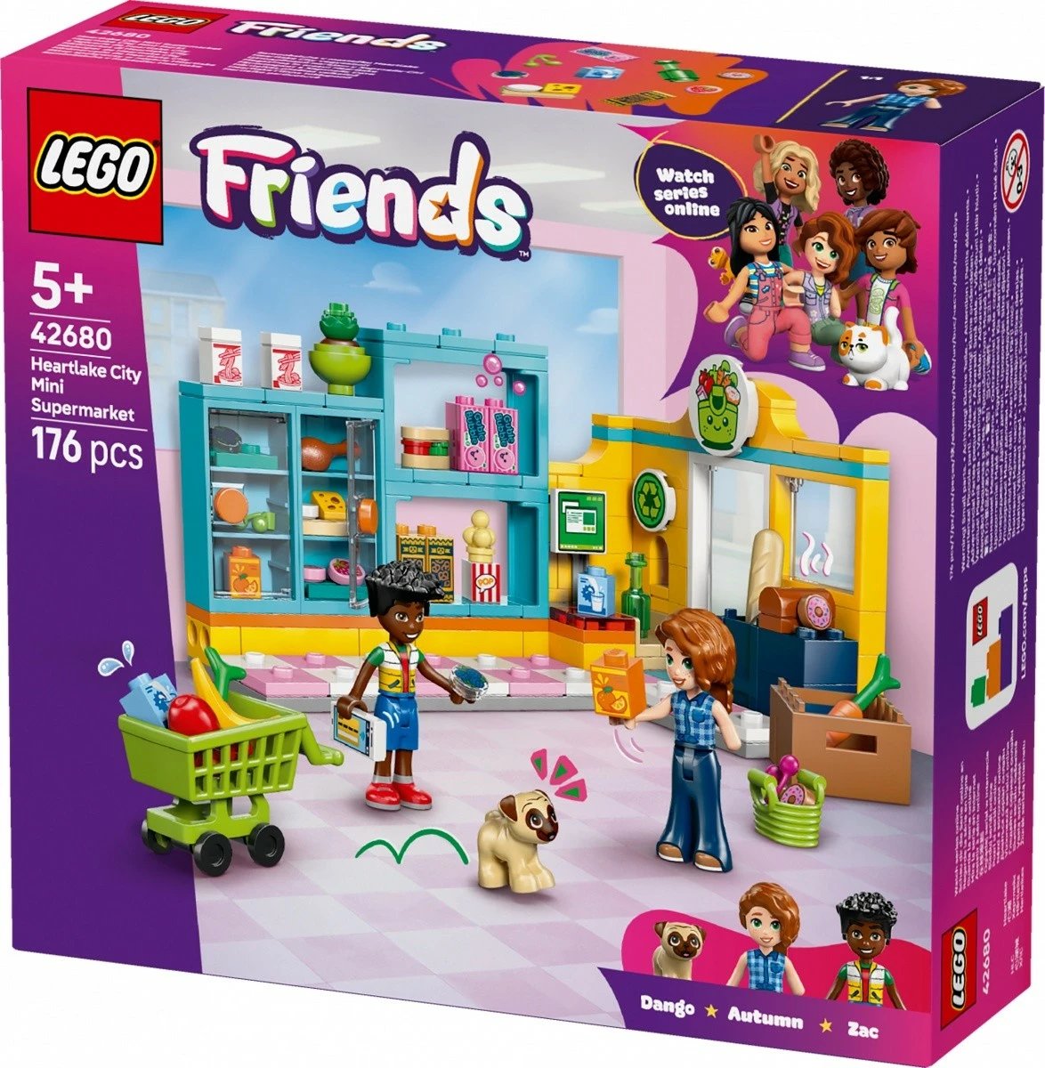 Set ndërtimi LEGO Friends 42680 Heartlake City Mini Supermarket, 176 copë, 5+