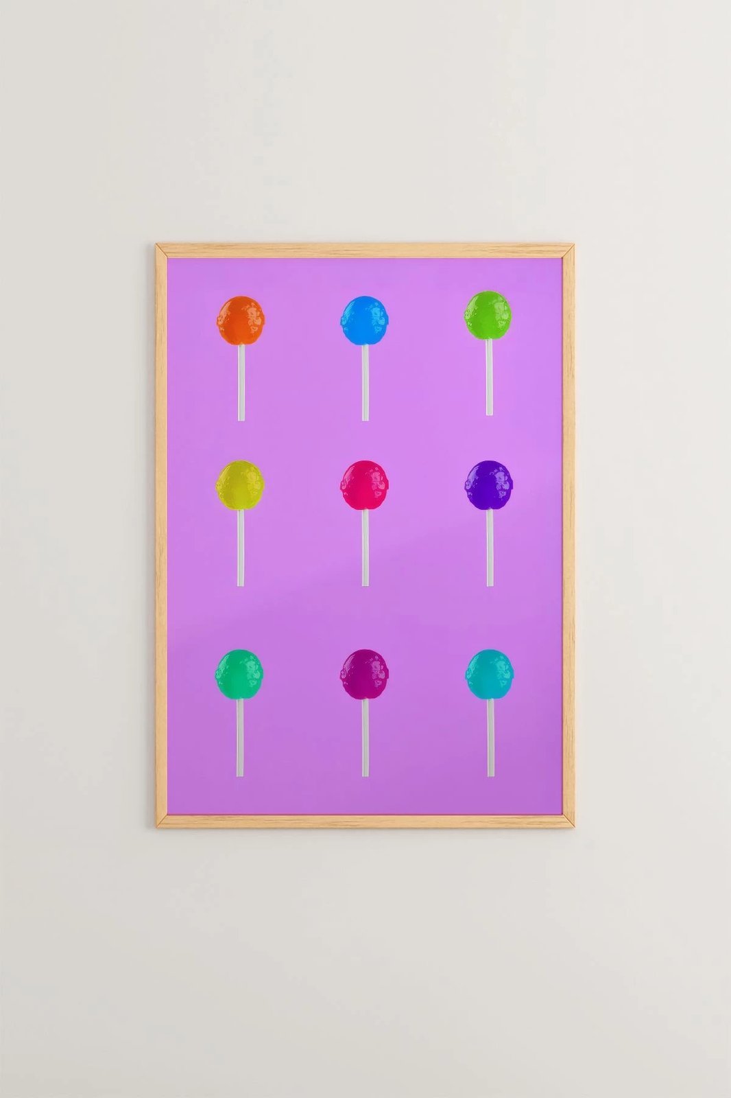 Pikturë dekorative me kornizë, shumëngjyrëshe, Wallity, Artsrmdl4, 33x48cm