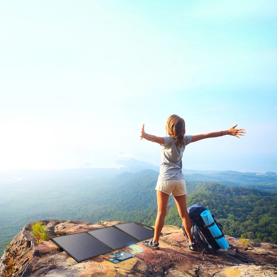 Karikues diellor portativ Choetech SC008, 120W, 4 porta, i zi