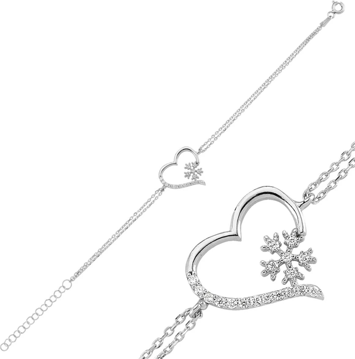 Byzylyk argjendi, model zemër me borë, Jumeon, NRZ10257