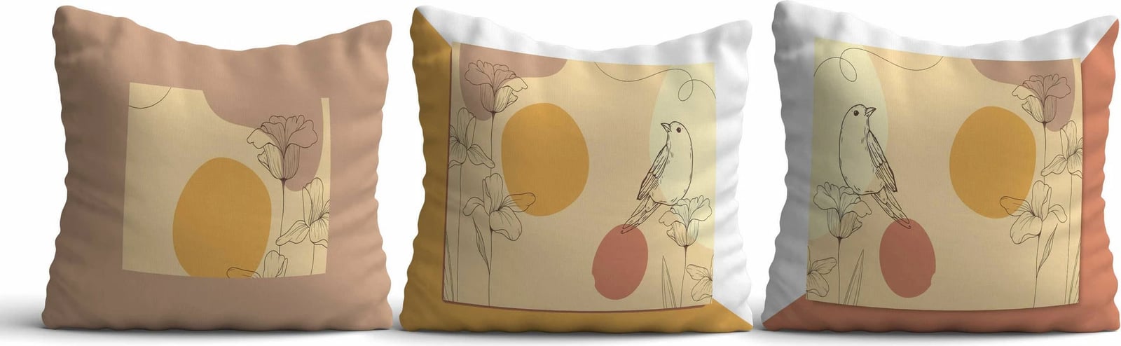 Set jastëkësh dekorativ (3 copë), Aberto Design, HMI-KIR-124