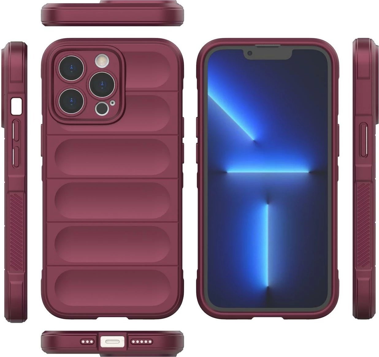 Mbështjellës Hurtel Magic Shield Case për iPhone 13 Pro Max, TPU, i kuq