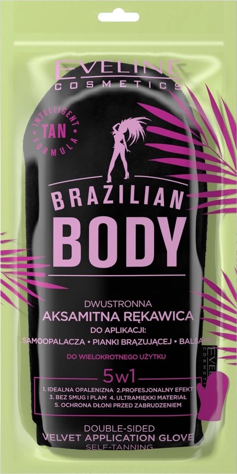 Dorezë për trup Eveline Cosmetics Brazilian Body Double-Sided Velvety për femra, 1 copë