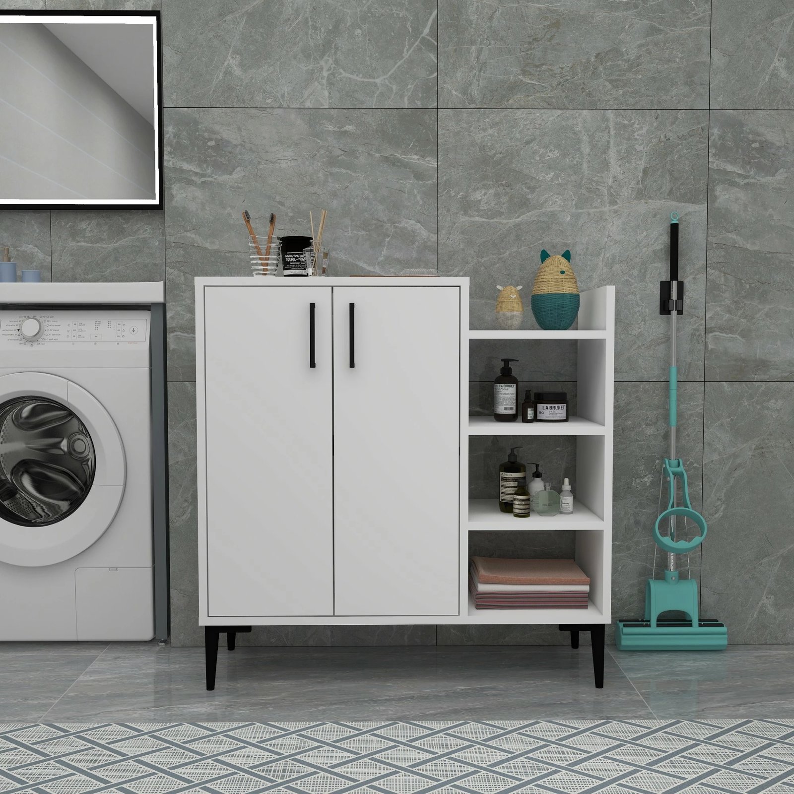 Dollap multifunksional Hanah Home, Leskar, i bardhë