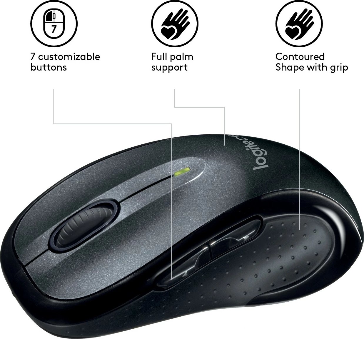Maus Logitech M510, Laser, RF Wireless, Ngjyrë e zezë