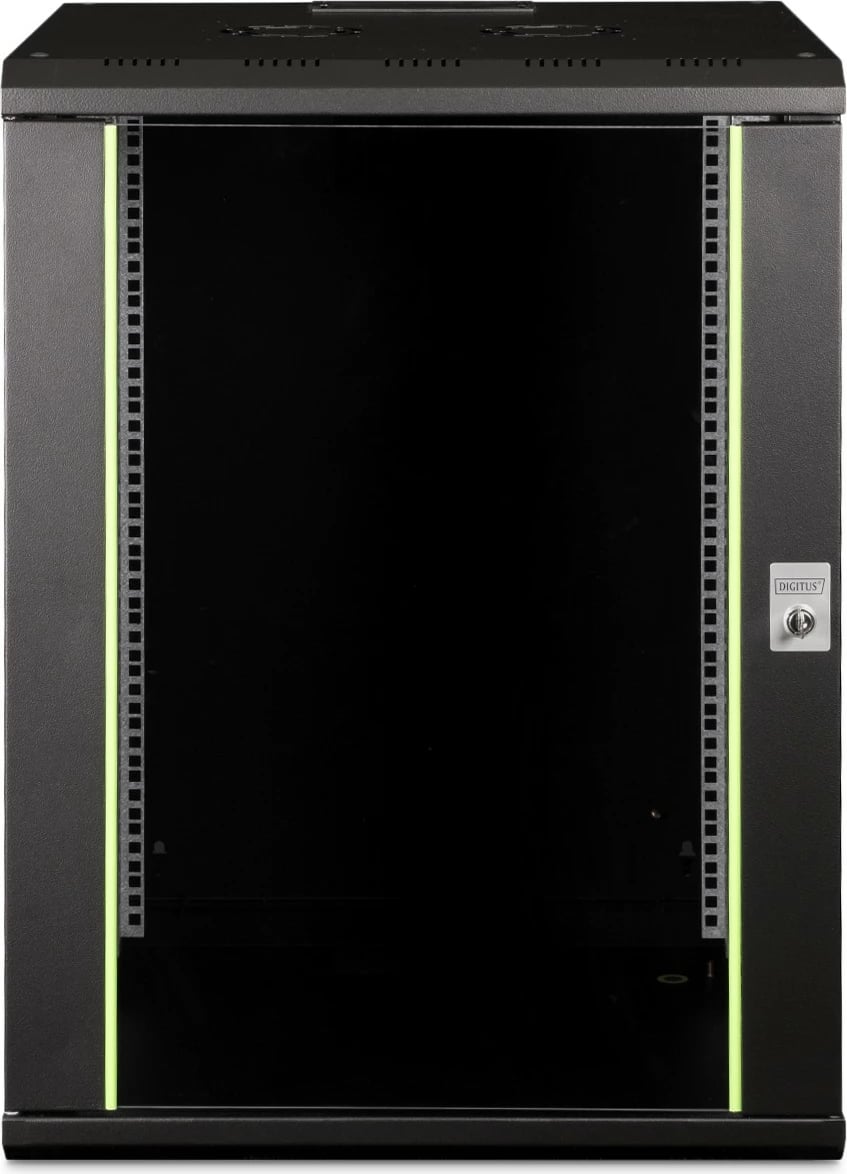 Kasë rrjeti Digitus Unique Series 16U, 600x600 mm, derë xhami, e zezë