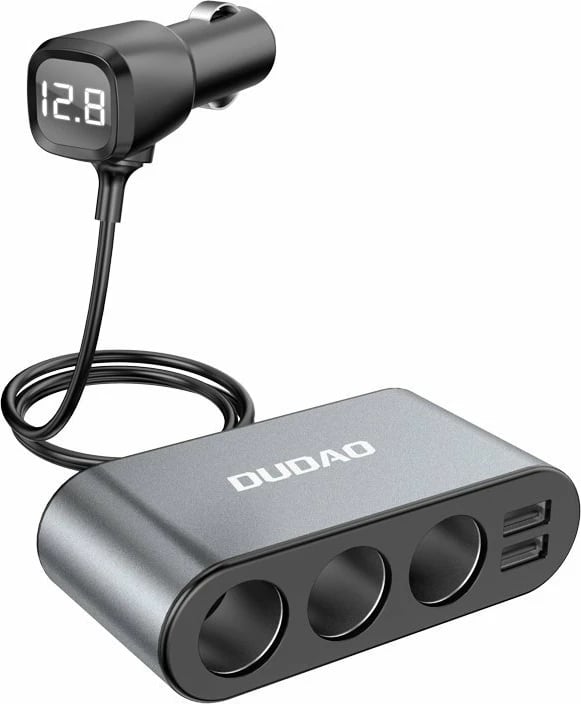 Karikues veture Dudao R1Pro, 2x USB, 3x ndarës çakmaku, i zi