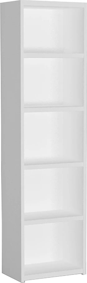 Raft librash Lines, 4 rafte, ngjyrë e bardhë, 46x29x180cm