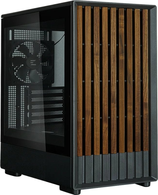 Kasë Zalman P10 NAMU, Mini Tower, Micro ATX, e zezë, me elemente druri