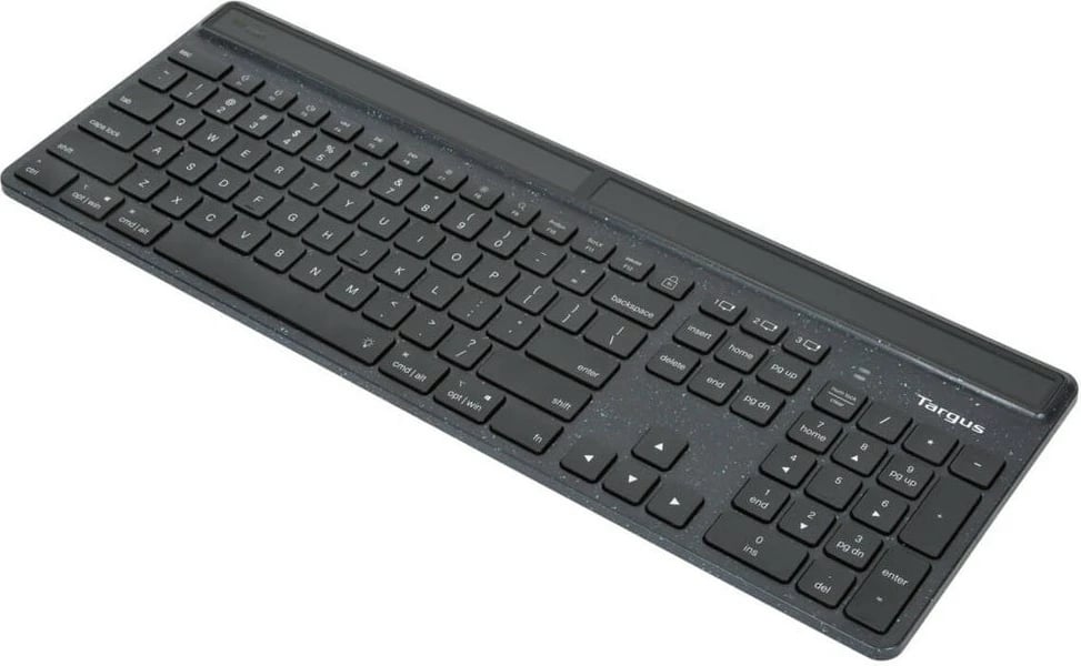 Tastierë wireless Targus ECOSMART, full-size, Bluetooth 5.2, LED backlight, e zezë
