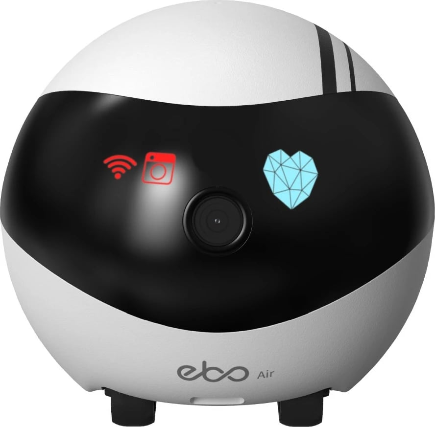 Robot për kafshë Enabot EBO Air, kamerë 1080p, ndjekje KI, LiDAR, kontroll me app, bardhë