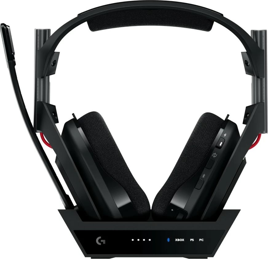 Kufje gaming Logitech Astro A50 LIGHTSPEED wireless me bazë, e zezë