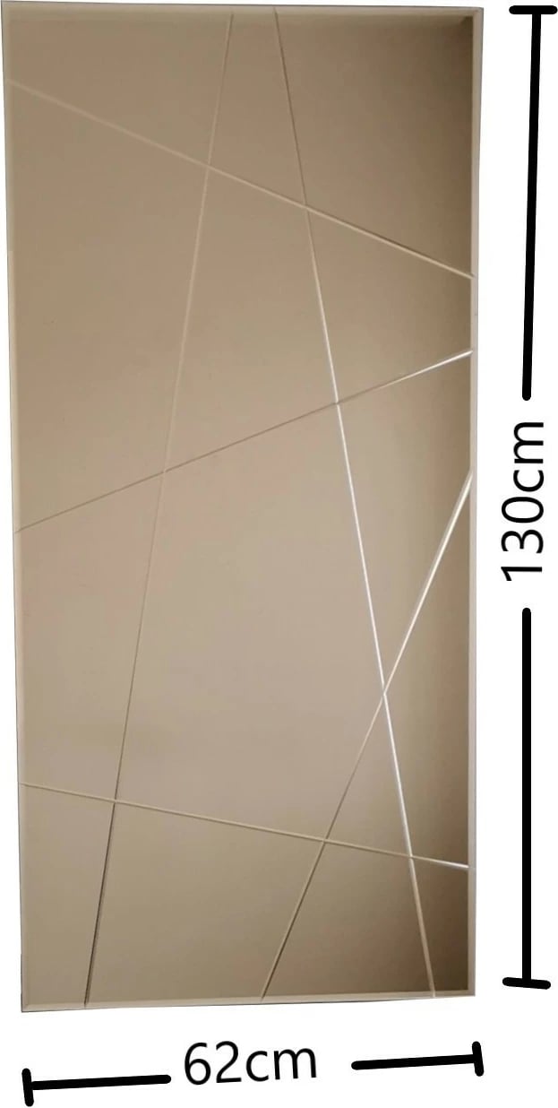 Pasqyrë Hanah Home, NSTLA309d, ngjyrë argjendi, 62x130cm