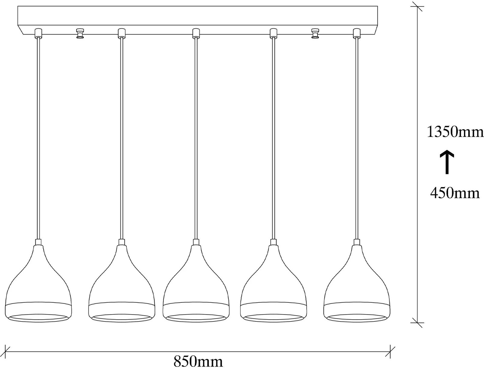 Llambë tavani moderne, ngjyrë e zezë dhe bakri, Opviq Yıldo - 7010