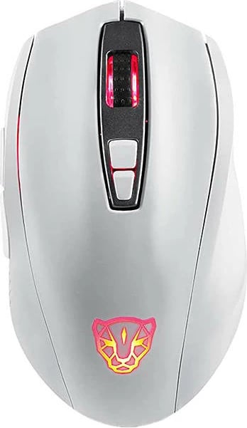 Maus gaming Motospeed V60 me tela, 5000 DPI, 7 butona, RGB, Bardhë