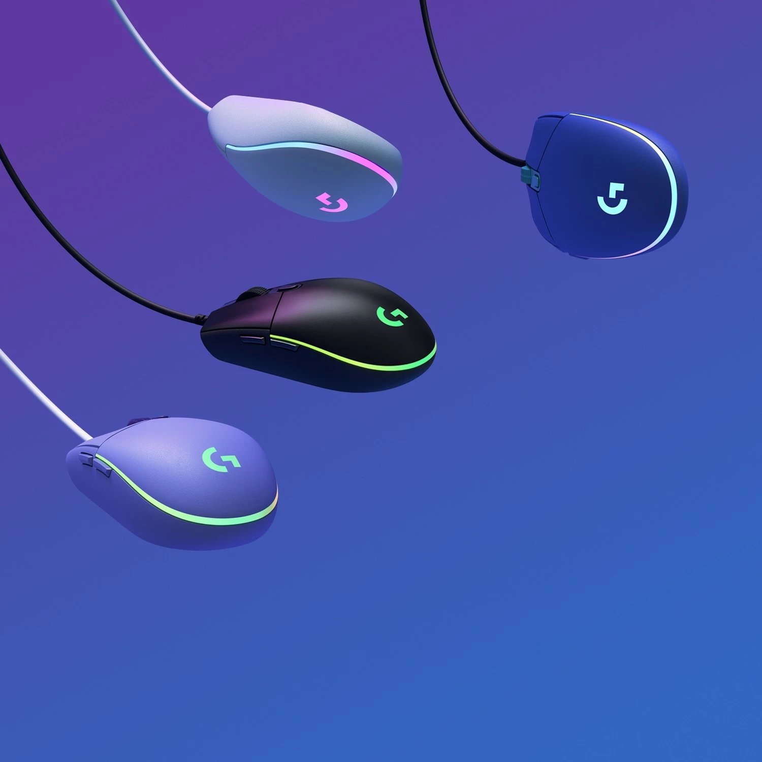 Maus gaming Logitech G203 LIGHTSYNC, USB, 8000 DPI, kaltër