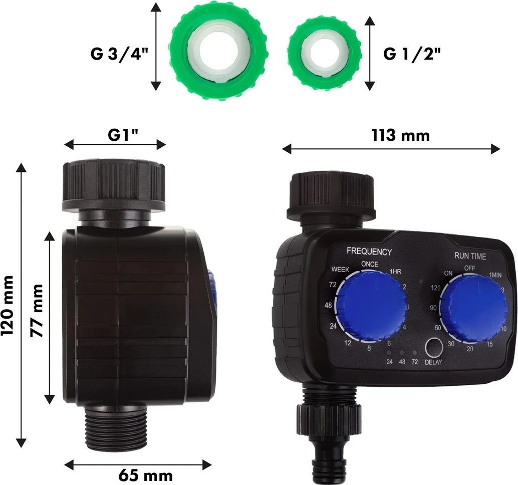 Kontrollues elektronik ujitje GreenBlue GB391, IP55, i zi