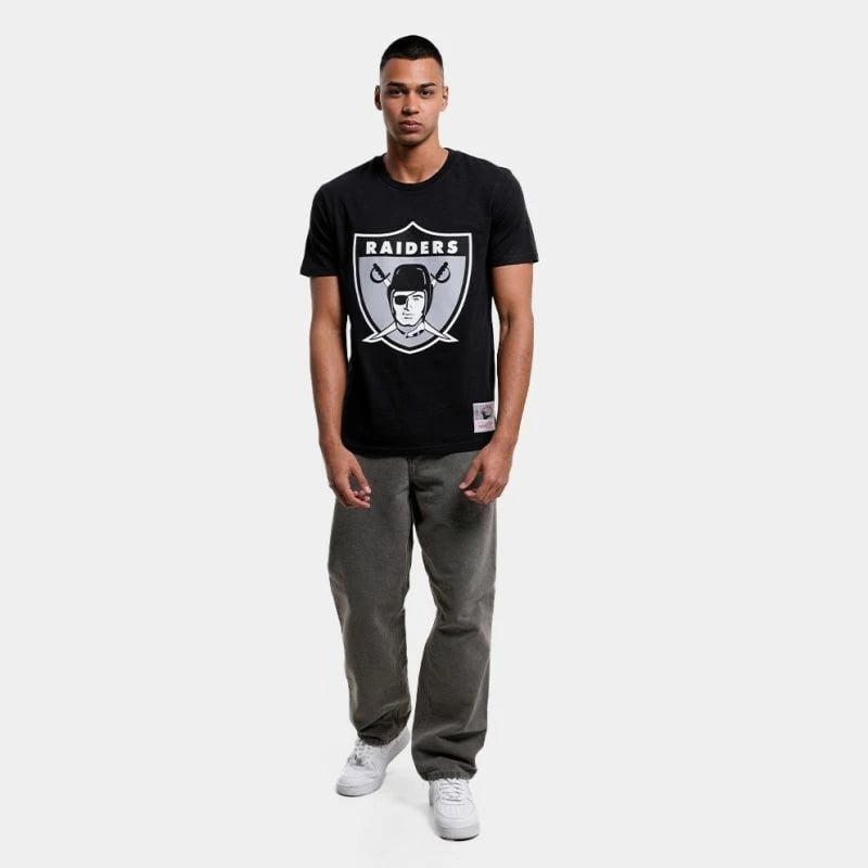 Maicë për Meshkuj Mitchell & Ness NFL Team Logo Oakland Raiders, e zezë