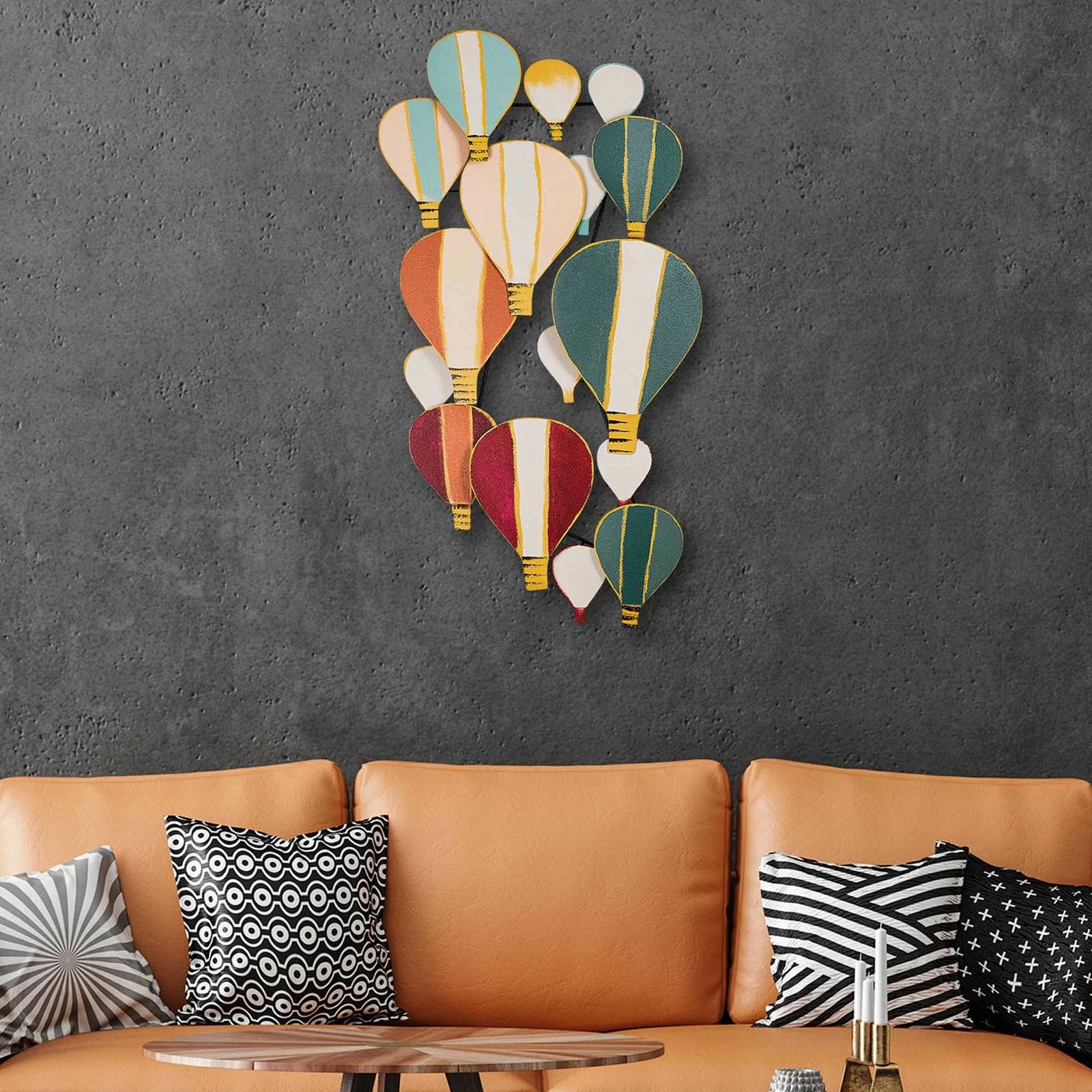 Aksesor dekorativ metalik për mur, Wallity Kapadokya, shumëngjyrësh