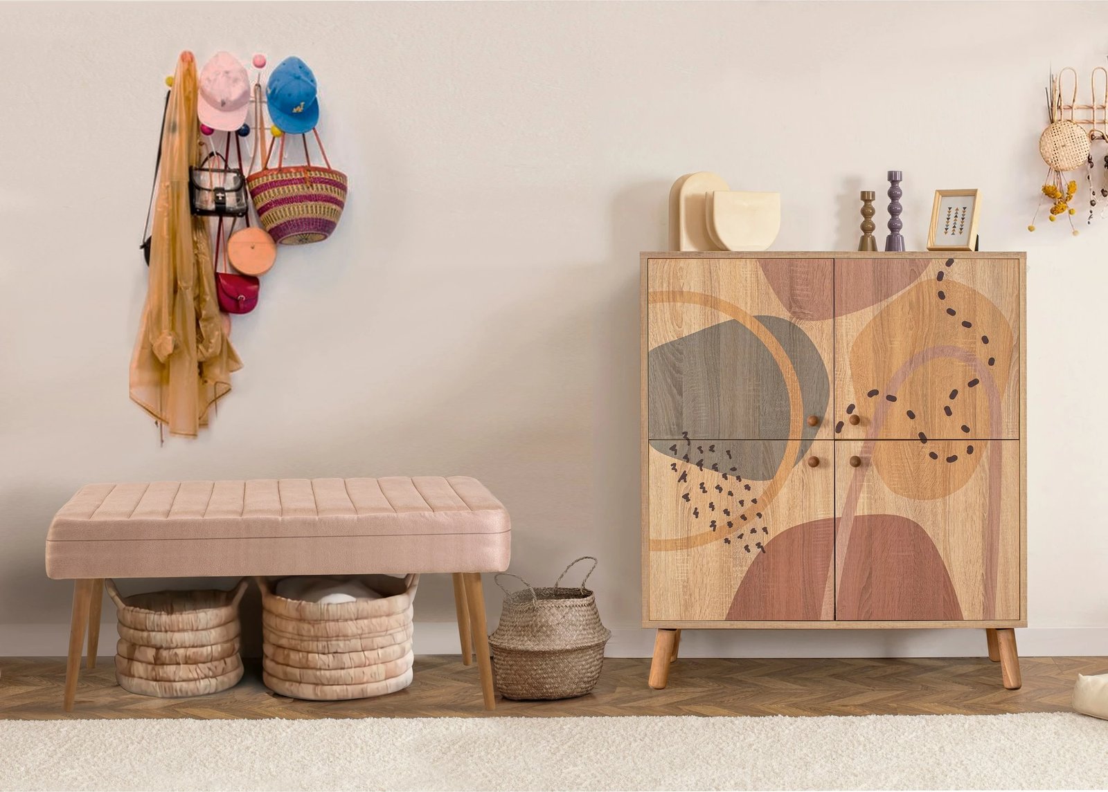 Set mobiljesh për korridor Skye Decor, Sonomo & Stone, Multilux - Form - 0900