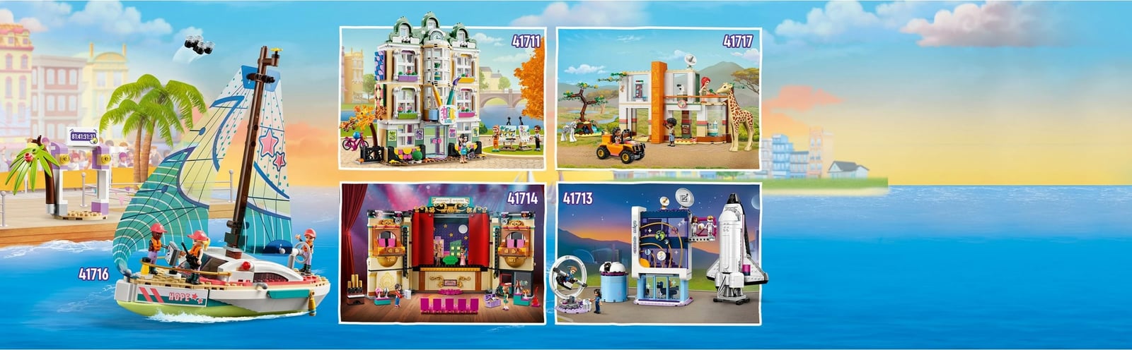 Set ndërtimi LEGO Friends Stephanie's Sailing Adventure, 304 pjesë, plastikë, shumëngjyrëshe