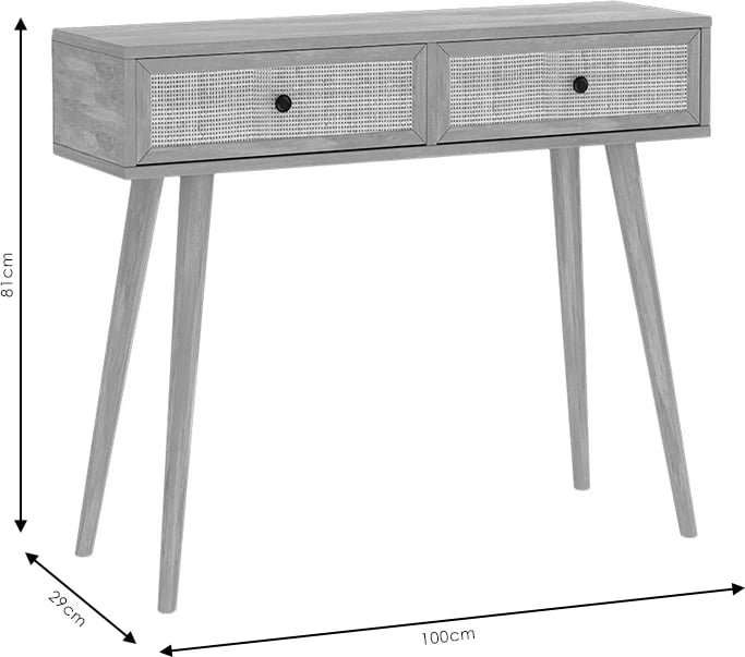 Konsolë Oslo, ngjyrë sonoma, 100x29x81cm