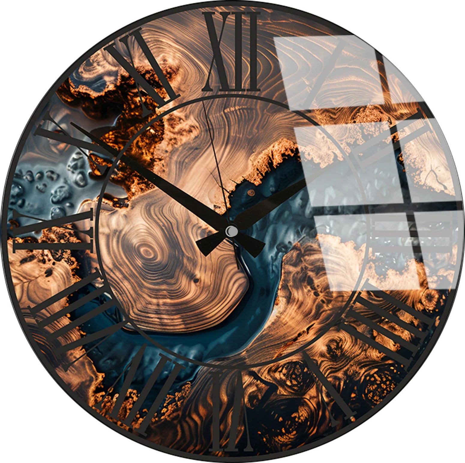 Orë muri dekorative prej xhami Wallity, Huhu327, 40x40cm