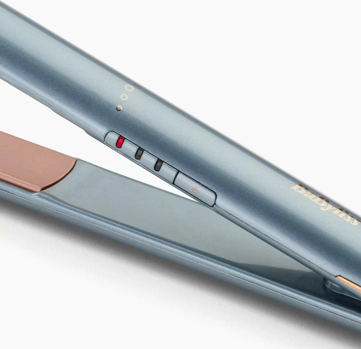 Drejtues flokësh BaByliss ST251PE 180–235°C, 25 mm, titano-keramik, jonizim, dual voltage, blu denim, me nënstresë nxehtësie