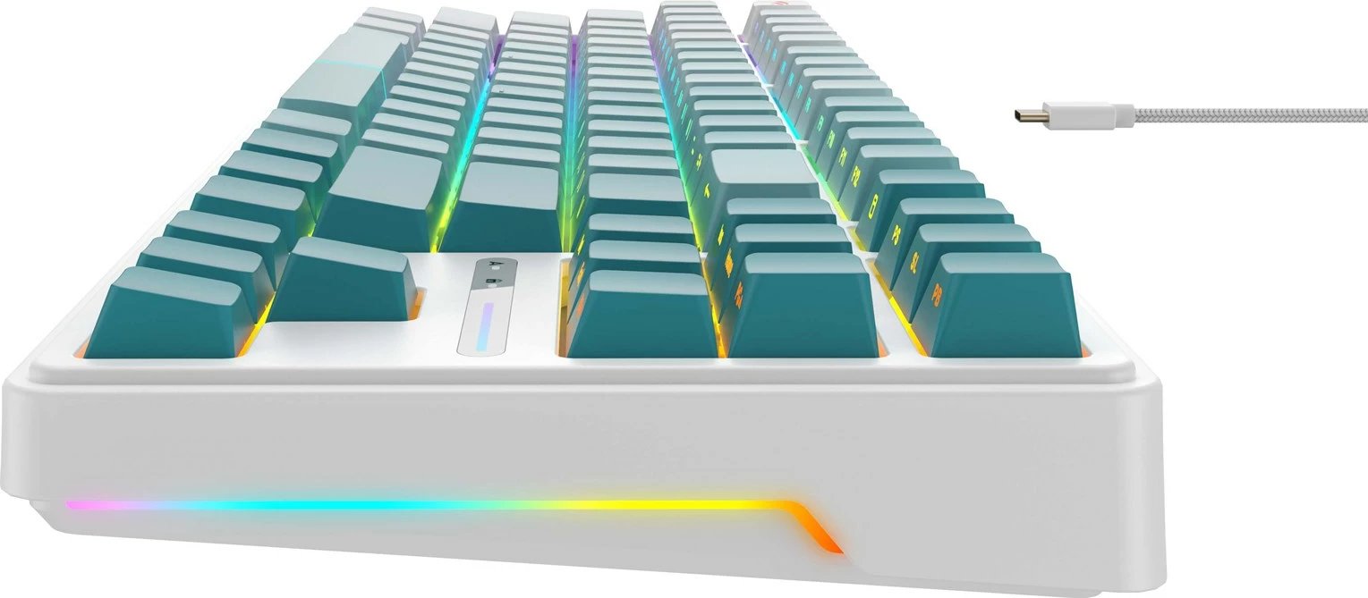 Tastierë gaming HAVIT KB901Lwg, RGB LED, me kabllo, e bardhë dhe e gjelbër