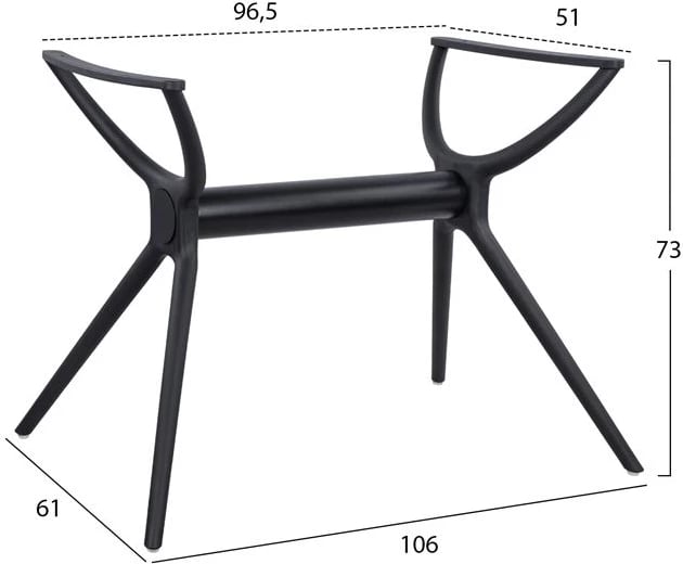Bazë polipropileni e zezë FH463.01 për sipërfaqe 120x80